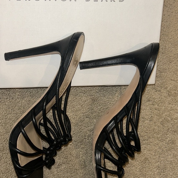 Veronica Beard Avila Black Leather Slide Size 8 - Picture 5 of 6